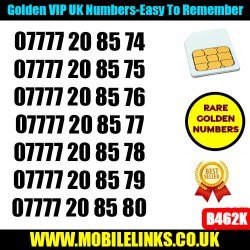 Golden Numbers VIP UK EE Network SIM Card – Easy to Remember Numbers- B462K